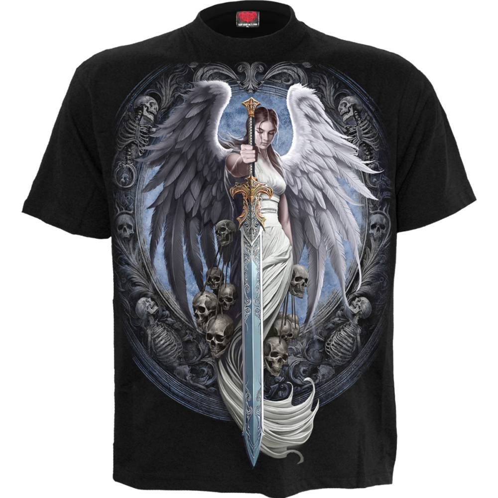Spiral - Angel Sword Mens T-shirt - Black